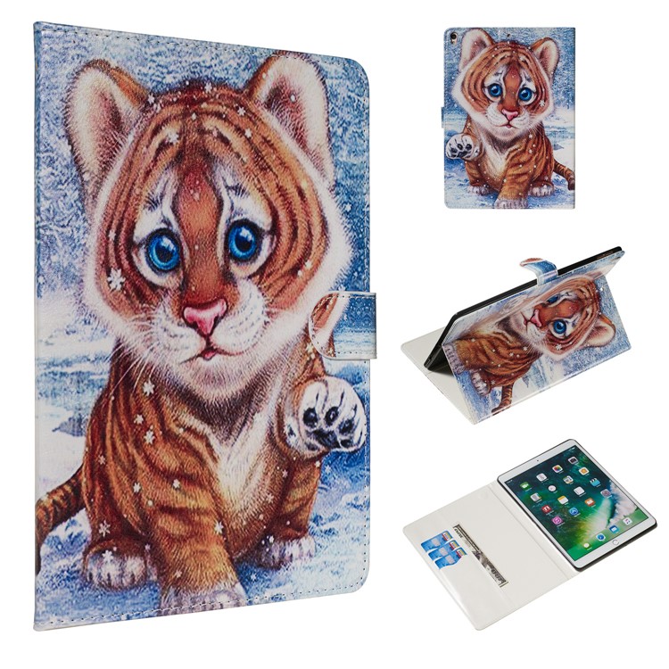 Marble Pattern Printing Wallet Leather Stand Case for iPad Air 10.5 inch (2019) - Tiger-1