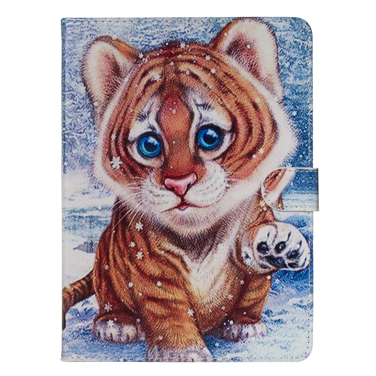 Marble Pattern Printing Wallet Leather Stand Case for iPad Air 10.5 inch (2019) - Tiger-4