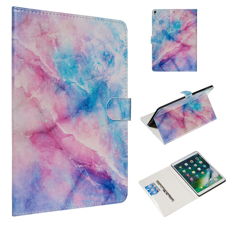 Estojo De Couro Carteira Padrão De Mármore Impressão Estande Para Ipad Air 10.5 Polegada (2019) - Mármore Colorido-1