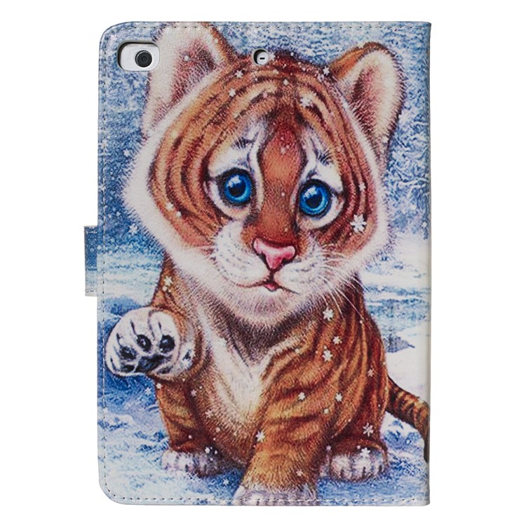 Marble Pattern Printing Wallet Leather Stand Case for iPad Mini 1/2/3/4/(2019) 7.9 inch - Tiger-2