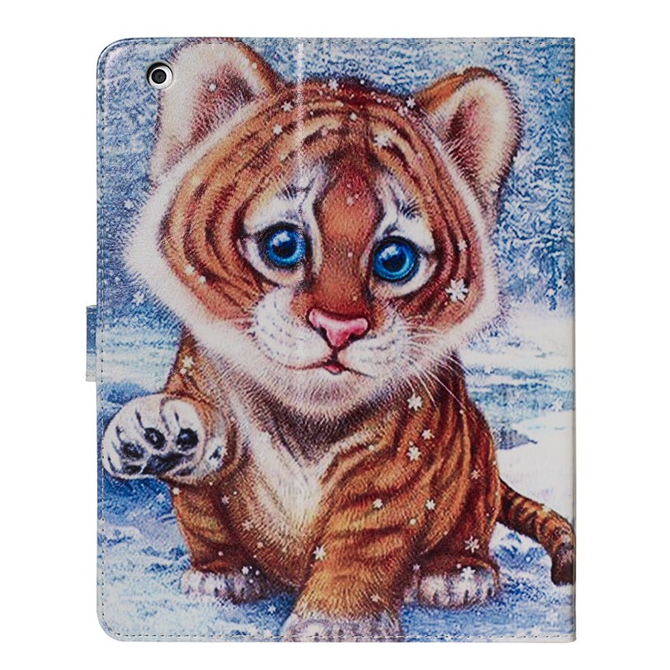 Marble Pattern Printing Wallet Leather Stand Case for iPad 2/3/4 - Tiger-2