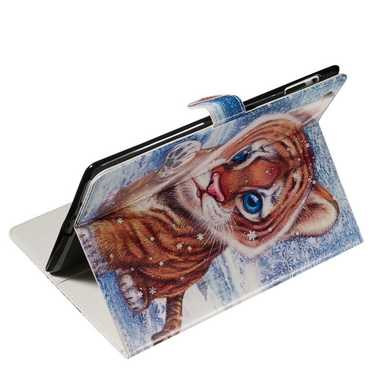 Marble Pattern Printing Wallet Leather Stand Case for iPad 2/3/4 - Tiger-3