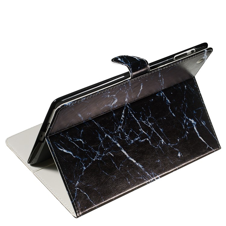 Marble Pattern Printing Wallet Leather Stand Case for iPad 2/3/4 -Black Marble-3