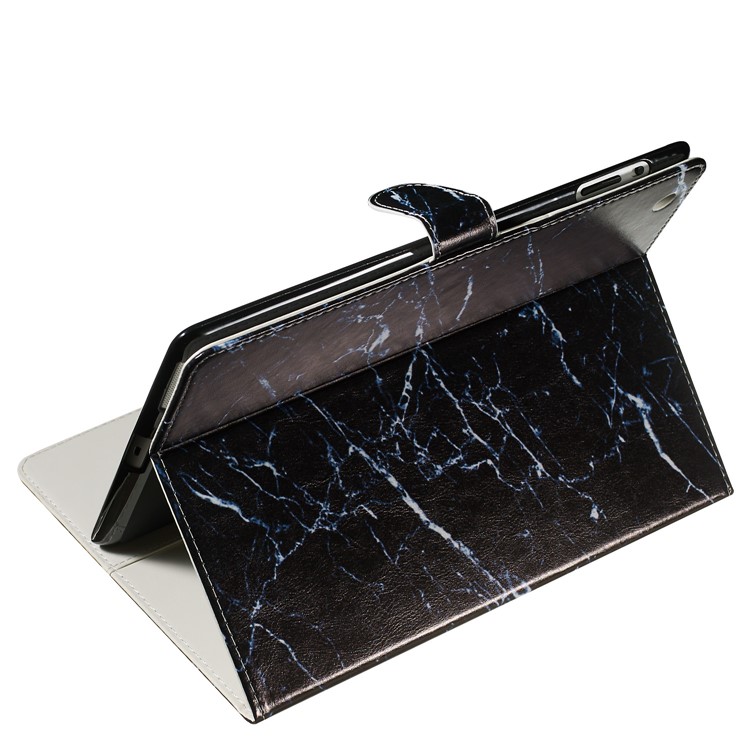 Marbre Motif D'impression de Portefeuille Support en Cuir Pour Ipad 2/3/4 -Black Marble