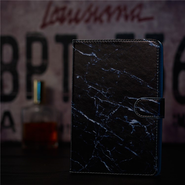Marble Pattern Printing Wallet Leather Stand Case for iPad 2/3/4 -Black Marble-7