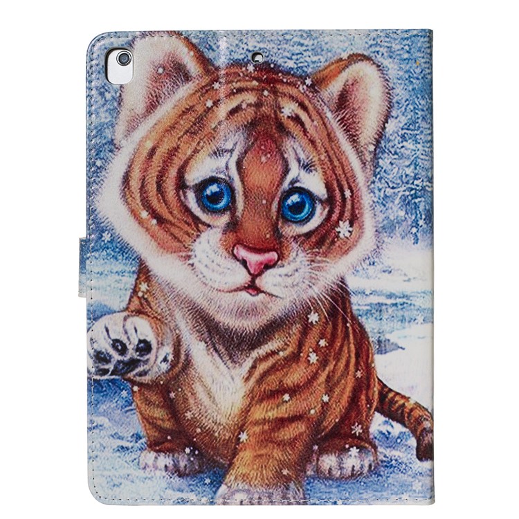 Marble Pattern Printing Wallet Leather Stand Case for iPad 9.7-inch (2018)/Air (2013)/Air 2 - Tiger-2