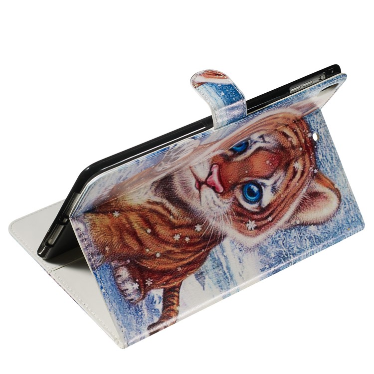 Marble Pattern Printing Wallet Leather Stand Case for iPad 9.7-inch (2018)/Air (2013)/Air 2 - Tiger-3