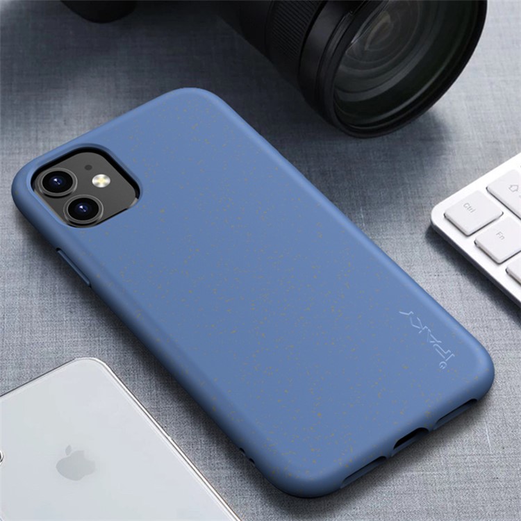 IPAKY Matte Wheat Straw TPU Stylish Case for iPhone 11 6.1 inch - Blue-1