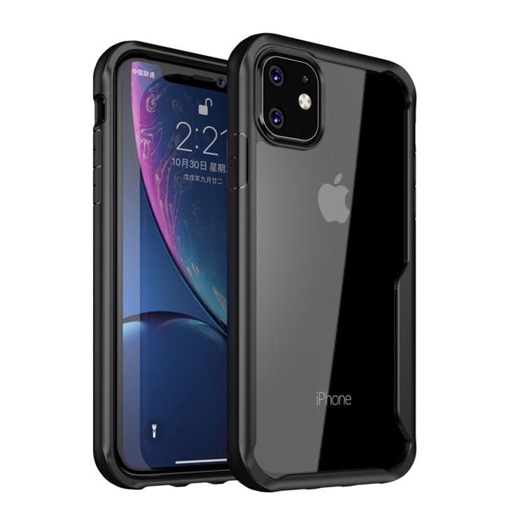 IPAKY Anti-drop Case PC + TPU Combo Protection Cover for iPhone (2019) 6.1-inch - Black-1