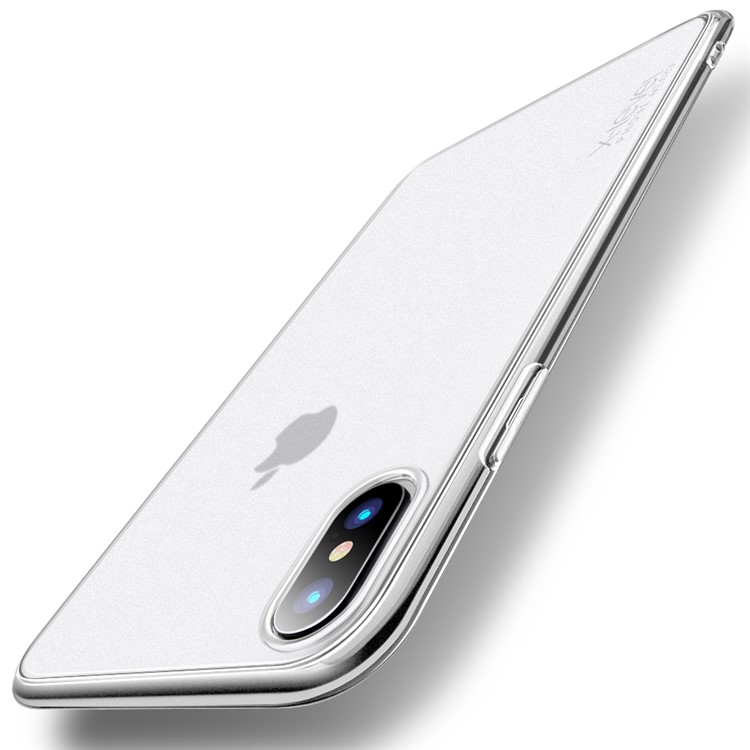 X-LEVEL Matte Texture TPU + Plastic Hybrid Phone Cover Case for iPhone XS Max - Silver-2