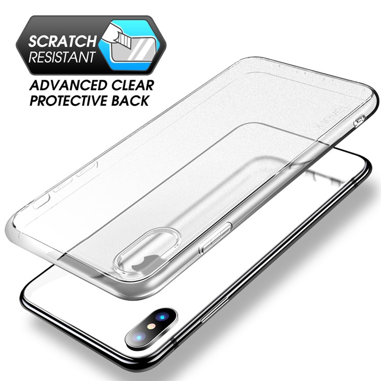 X-LEVEL Matte Texture TPU + Plastic Hybrid Phone Cover Case for iPhone XS Max - Silver-3