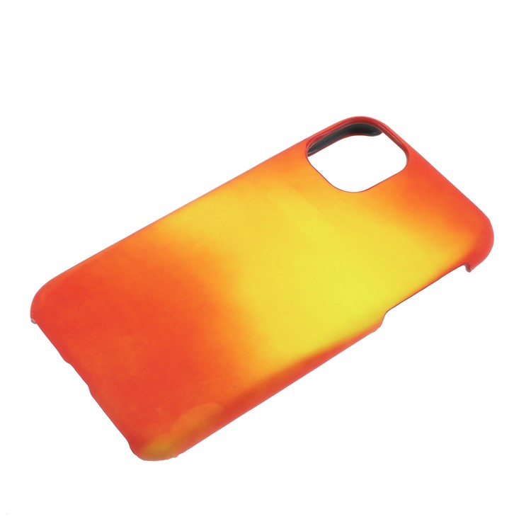 Thermal Induction Fluorescent Color Changing PC Back Phone Cover for iPhone (2019) 5.8-inch - Red-6