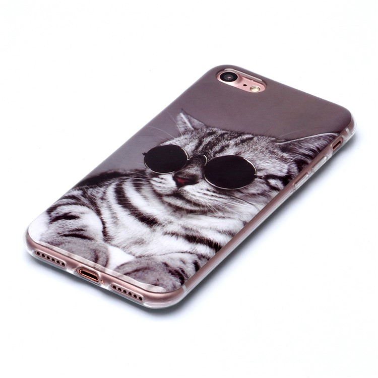 Animal Pattern Printing IMD Flexi TPU Case for iPhone 8/7 4.7 inch - Cat-3