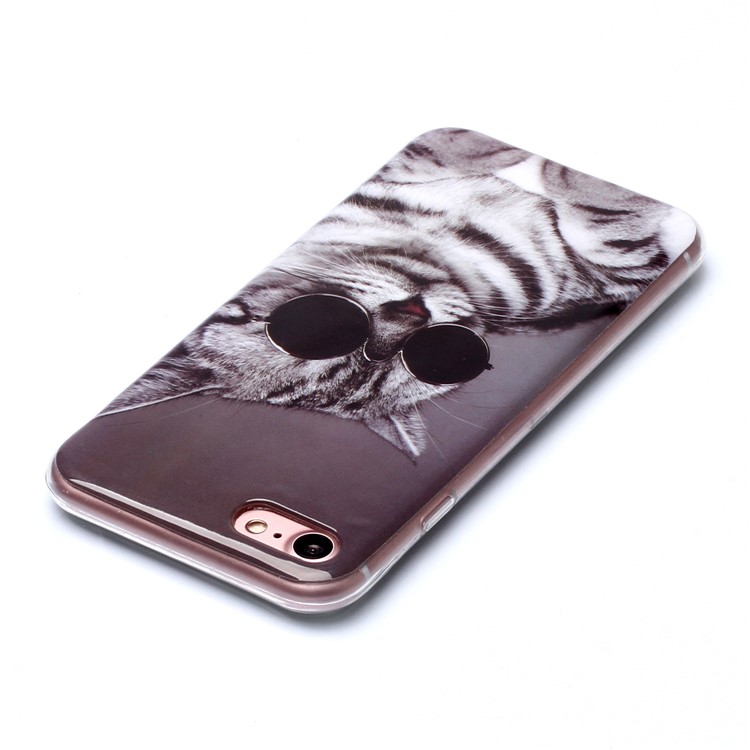 Animal Pattern Printing IMD Flexi TPU Case for iPhone 8/7 4.7 inch - Cat-4