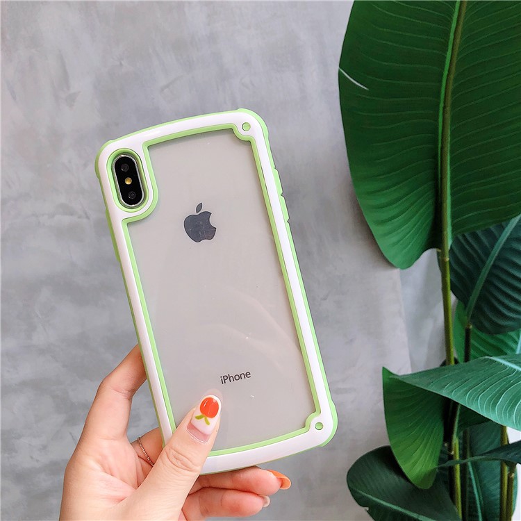 Candy Color Anti-drop TPU+PC Cell Phone Cover Shell for iPhone XS Max 6.5 inch - Green-1