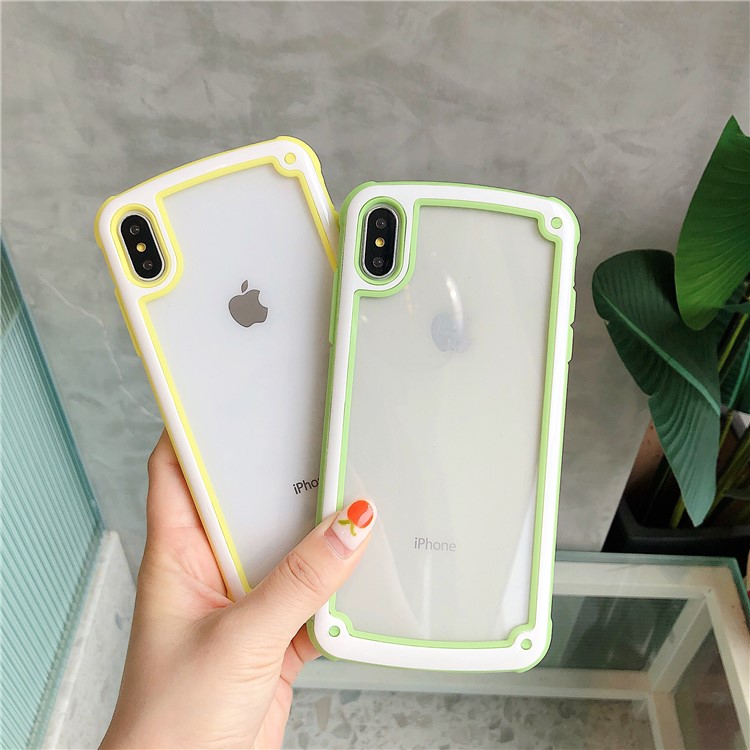 Candy Color Anti-drop TPU+PC Cell Phone Cover Shell for iPhone XS Max 6.5 inch - Green-2