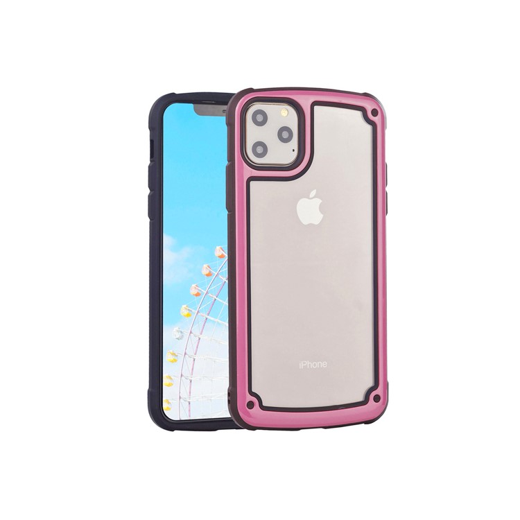 Candy Color Anti-fall TPU+PC Shell Casing for iPhone (2019) 6.1-inch - Rose-1