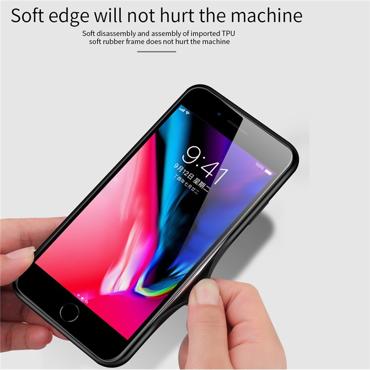 Gradient Color Tempered Glass + PC + TPU Back Shell for iPhone 8 / 7 4.7 inch - Landform-3