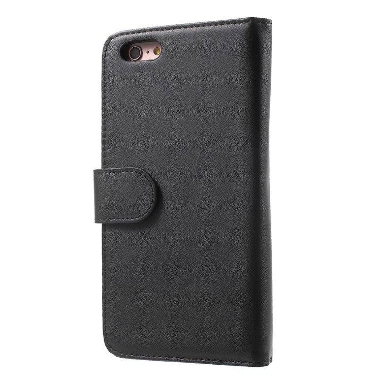 Tampa Da Caixa Do Telefone Da Proteção Da Carteira Do Couro Do Plutônio Para O Iphone 6 Mais 5,5 Polegadas / 6s Mais 5,5 Polegadas - Preto-6