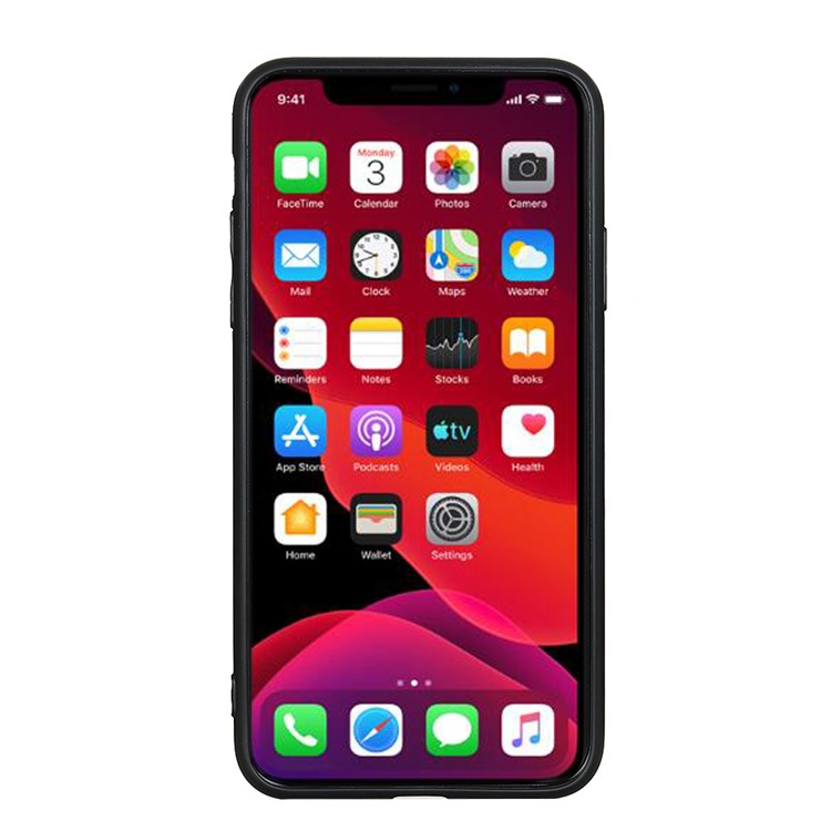 Crazy Horse Leather Coated PC + TPU Back Case for iPhone (2019) 6.5-inch - Black-2
