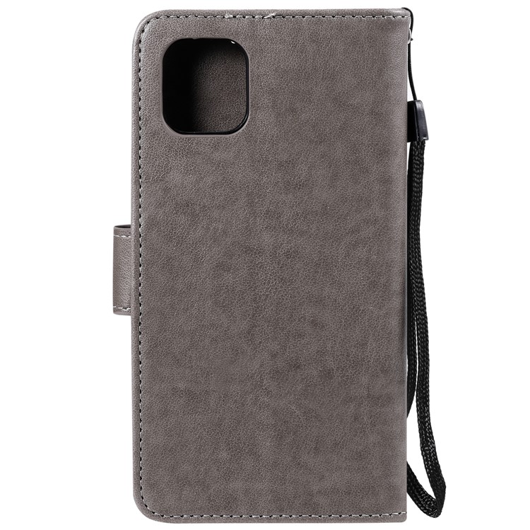 Imprint Owls Pattern Wallet Stand Flip Leather Protective Shell for iPhone (2019) 5.8-inch - Light Brown-3