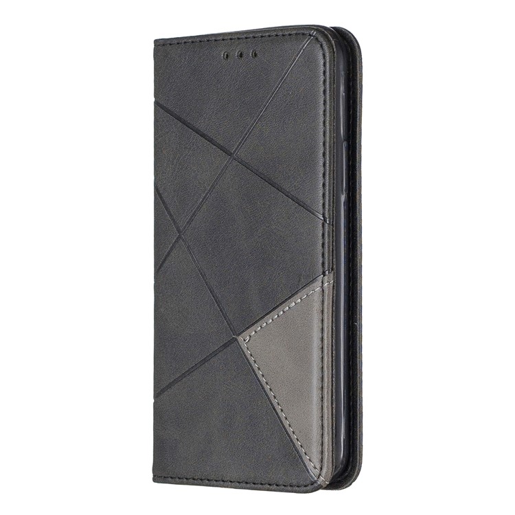 Geometric Pattern Auto-absorbed Card Holder PU Leather Phone Case for iPhone 11 Pro 5.8 inch (2019) - Black-7