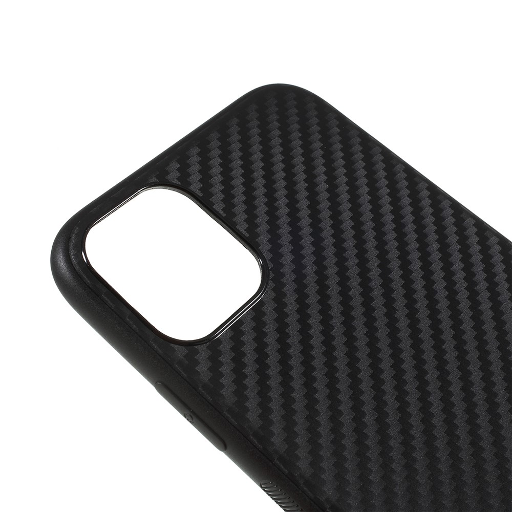 Carbon Fiber TPU Mobile Phone Shell Case for iPhone (2019) 6.1-inch - Black-4