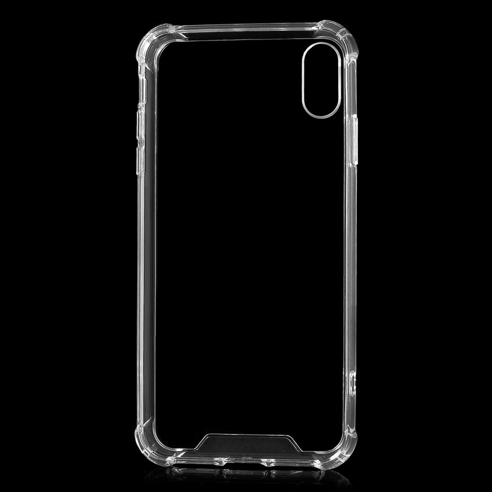 Pour Iphone x / xs 5,8 Pouces Acrylique Hard Dos + Soft Tpu Frame Sorbing Scratch Résistant au Téléphone Résistant - Transparent