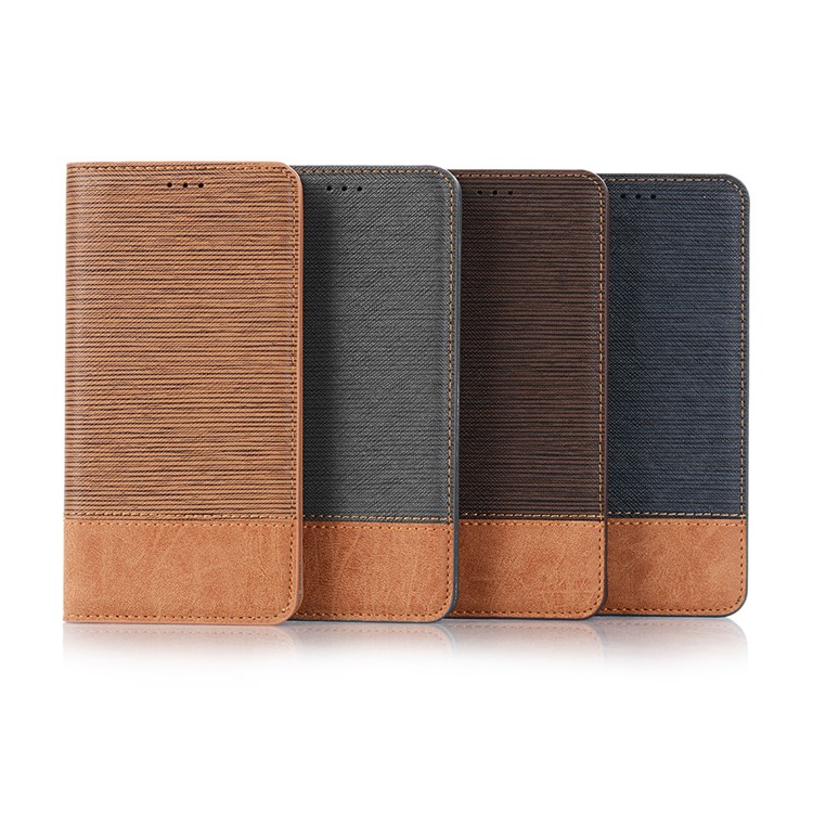Cross Texture Splicing PU Leather Smart Wallet Tablet Protective Case for iPhone 11 6.1-inch (2019) - Black-10