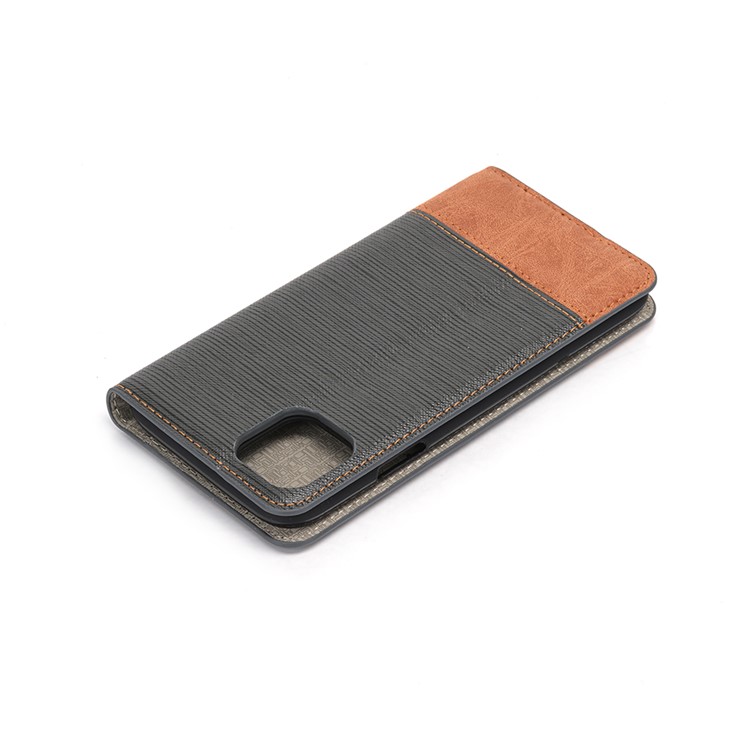 Cross Texture Splicing PU Leather Smart Wallet Tablet Protective Case for iPhone 11 6.1-inch (2019) - Black-6