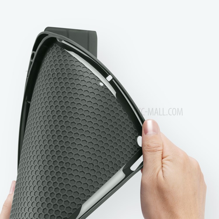DUX DUCIS OSOM Série Comprimé En Cuir À Trois Volets Cas Avec Porte-stylo Pour Ipad 9,7 Pouces (2018) / (2017) - Vert-6