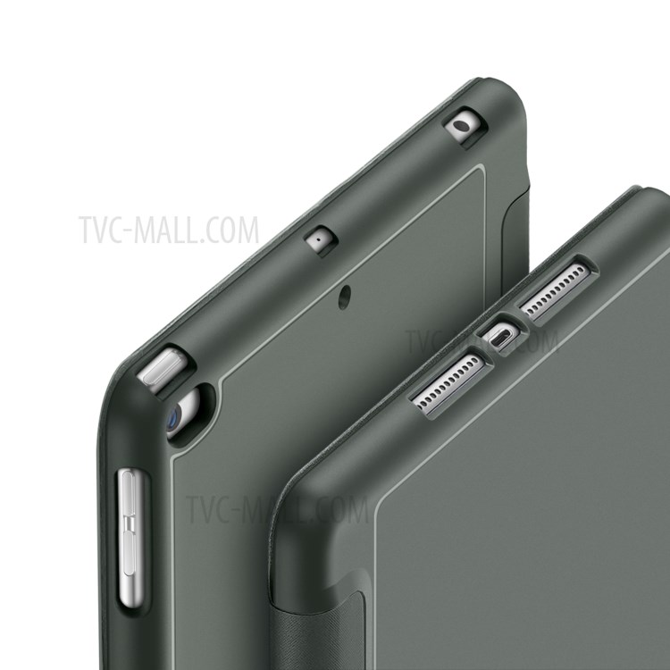 DUX DUCIS OSOM Série Comprimé En Cuir À Trois Volets Cas Avec Porte-stylo Pour Ipad 9,7 Pouces (2018) / (2017) - Vert-7