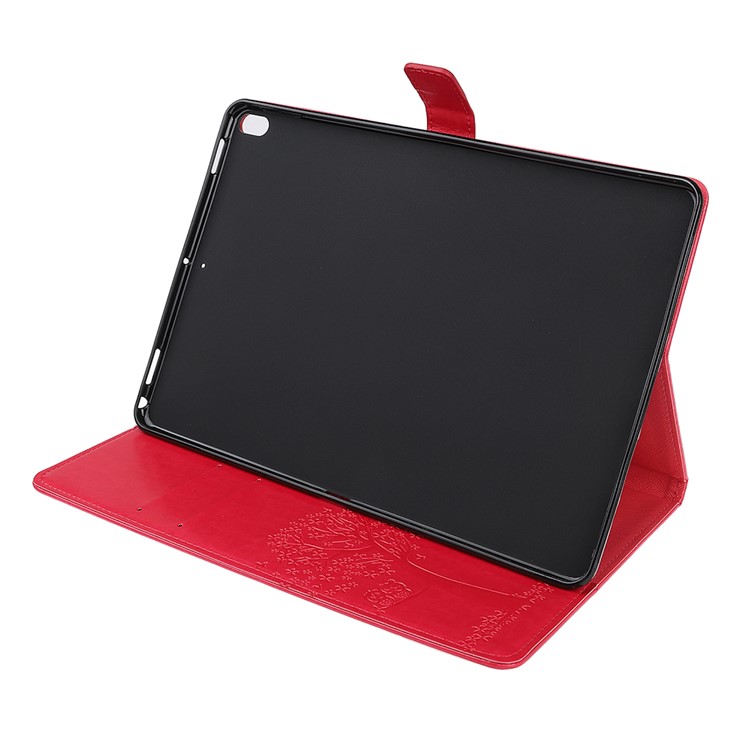 Custodia A Portafoglio In Pelle Di Gufo Con Impronta Per Ipad Pro Da 10,5 Pollici (2017) / (2019) / Ipad Air 3 / Ipad Air - Rosso-5