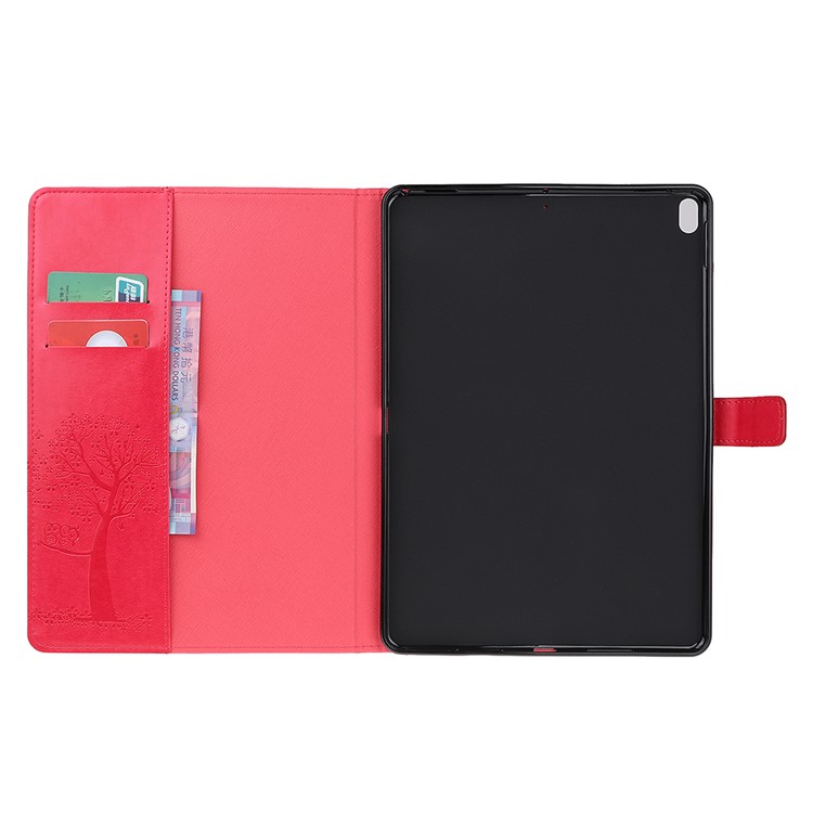 Custodia A Portafoglio In Pelle Di Gufo Con Impronta Per Ipad Pro Da 10,5 Pollici (2017) / (2019) / Ipad Air 3 / Ipad Air - Rosso-7