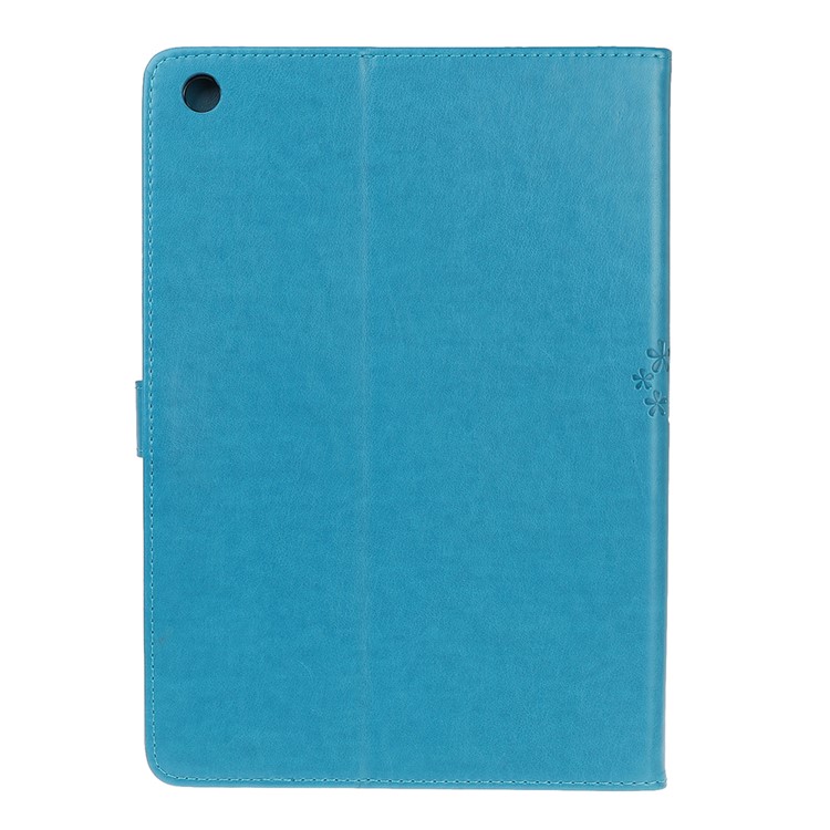 Imprint Tree and Owls PU Leather Wallet Stand Tablet Shell for iPad Air (2013) - Blue-5