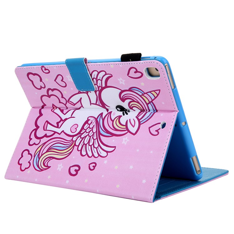 Pattern Printing PU Leather + TPU Stand Tablet Case for iPad 9.7-inch (2017) (2018)/Air 2/Air (2013) - Angel Unicorn-3