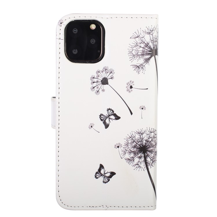 Printing Surface PU Leather Wallet Stand Shell for iPhone (2019) 5.8-inch - Dandelion-3