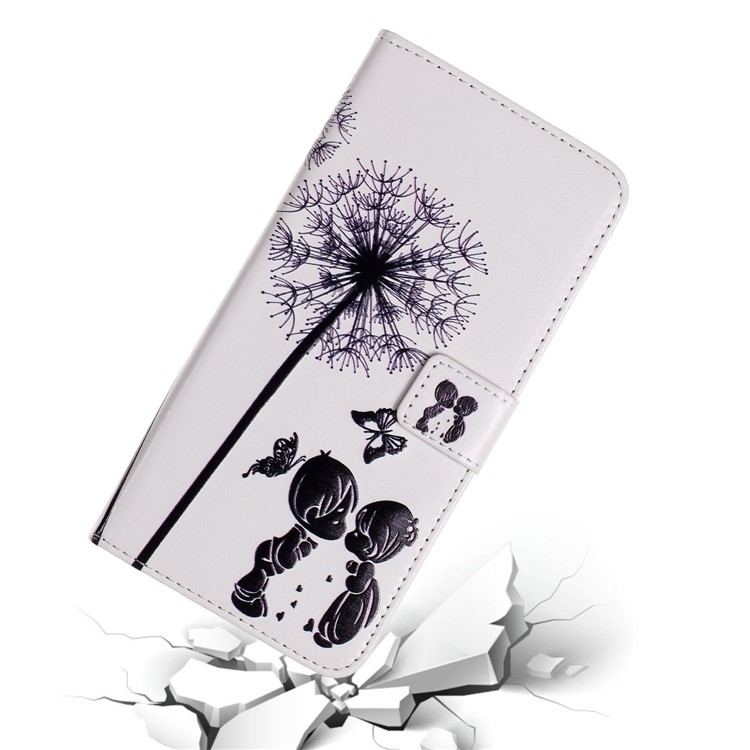 Printing Surface PU Leather Wallet Stand Shell for iPhone (2019) 5.8-inch - Dandelion-6