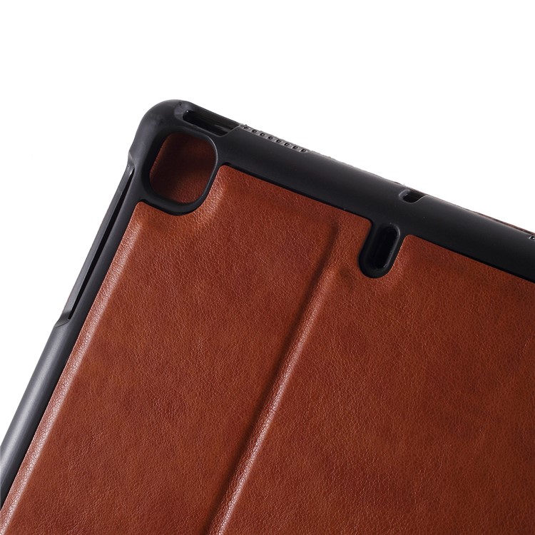 Leather Wallet Stand Pen Slot Shell Tablet Case for iPad mini (2019) 7.9 inch - Brown-5