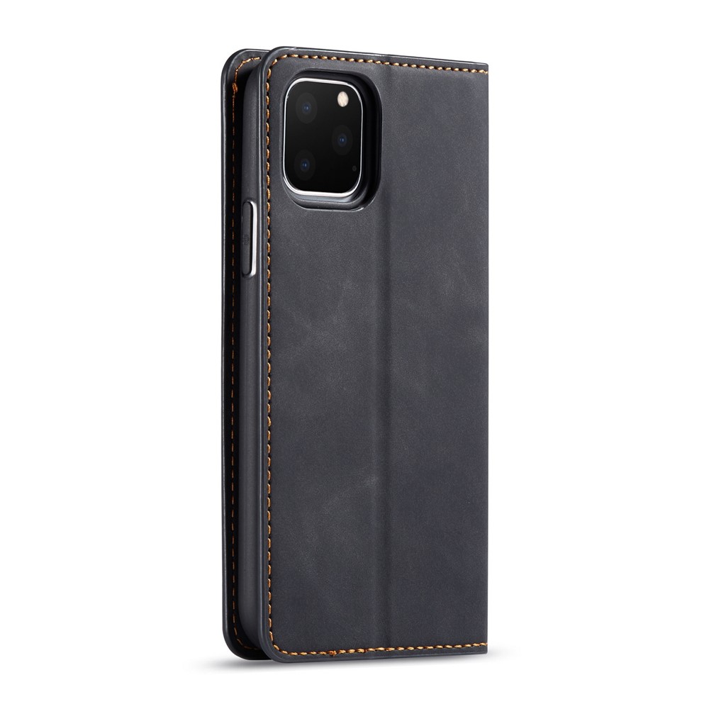 FORWENW Fantasy Series Silky Touch Leather Wallet Case for iApple iPhone 11 Pro Max 6.5 inch (2019) - Black-3