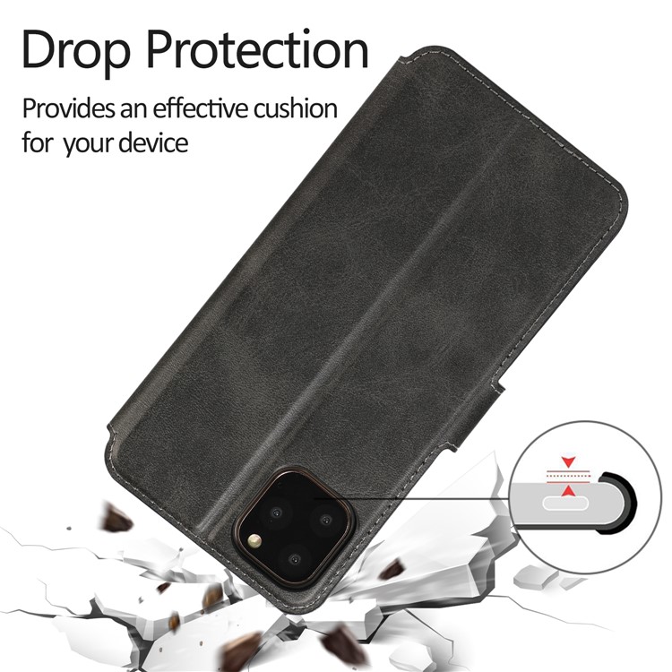 PU Leather + TPU Wallet Style Phone Case Cover for iPhone (2019) 5.8-inch - Black-2