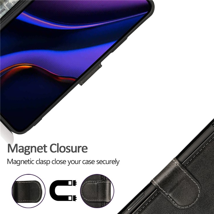 PU Leather + TPU Wallet Style Phone Case Cover for iPhone (2019) 5.8-inch - Black-4