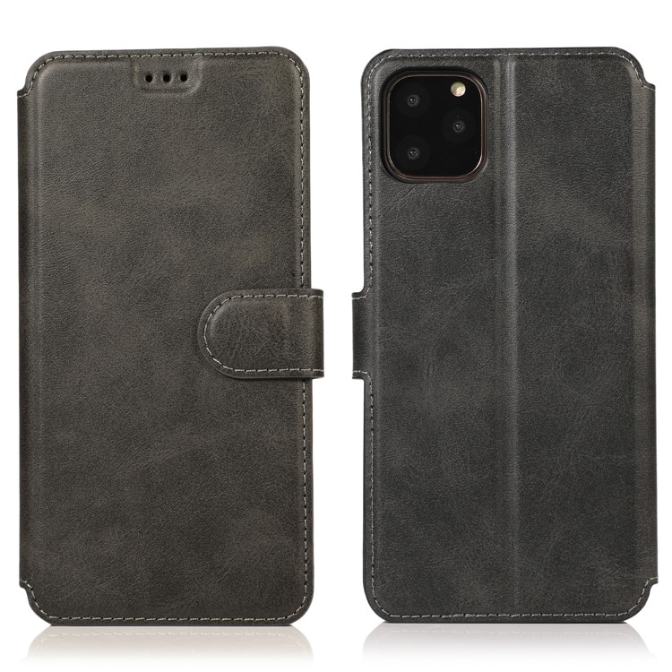 PU Leather + TPU Wallet Style Phone Case Cover for iPhone (2019) 5.8-inch - Black-7