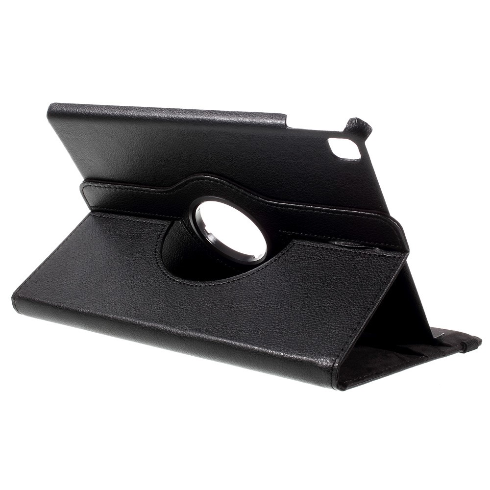 Cubierta de Cuero Litchi de Soporte Giratorio de 360 ​​grados Para Ipad Pro de 9.7 Pulgadas - Negro