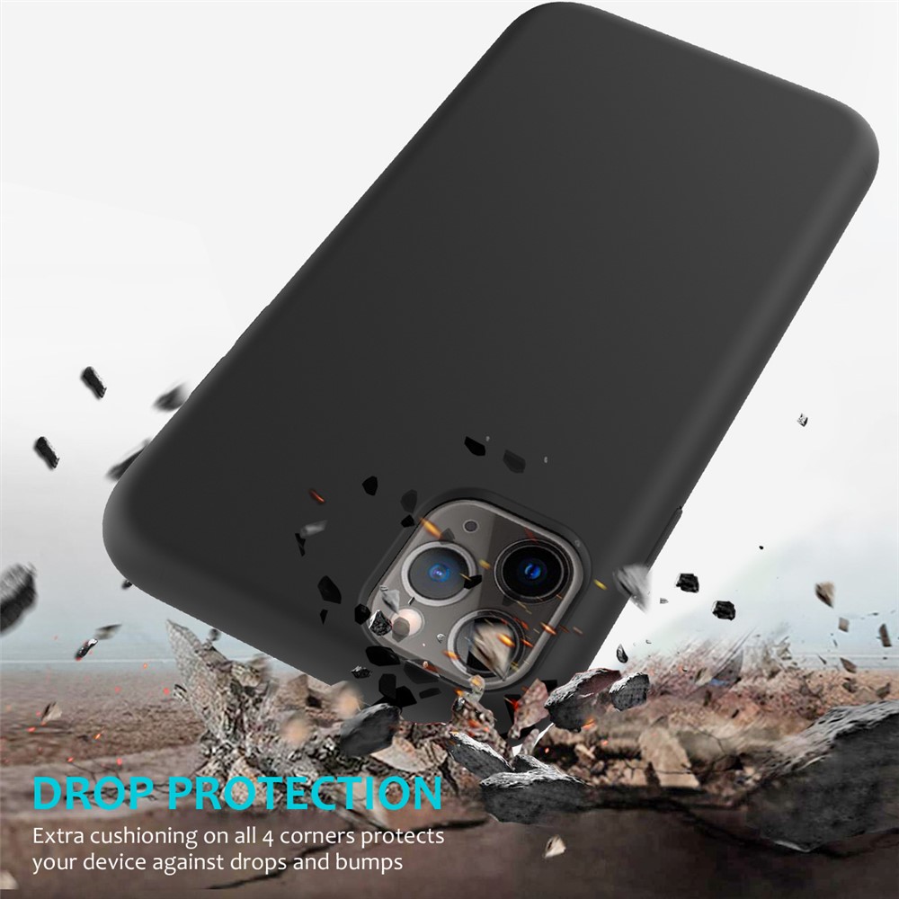 Per Iphone 11 Pro Max 6,5 Pollici (2019) Caselatura Per Telefoni a Silicone Liquido Morbido Morbido - Nero