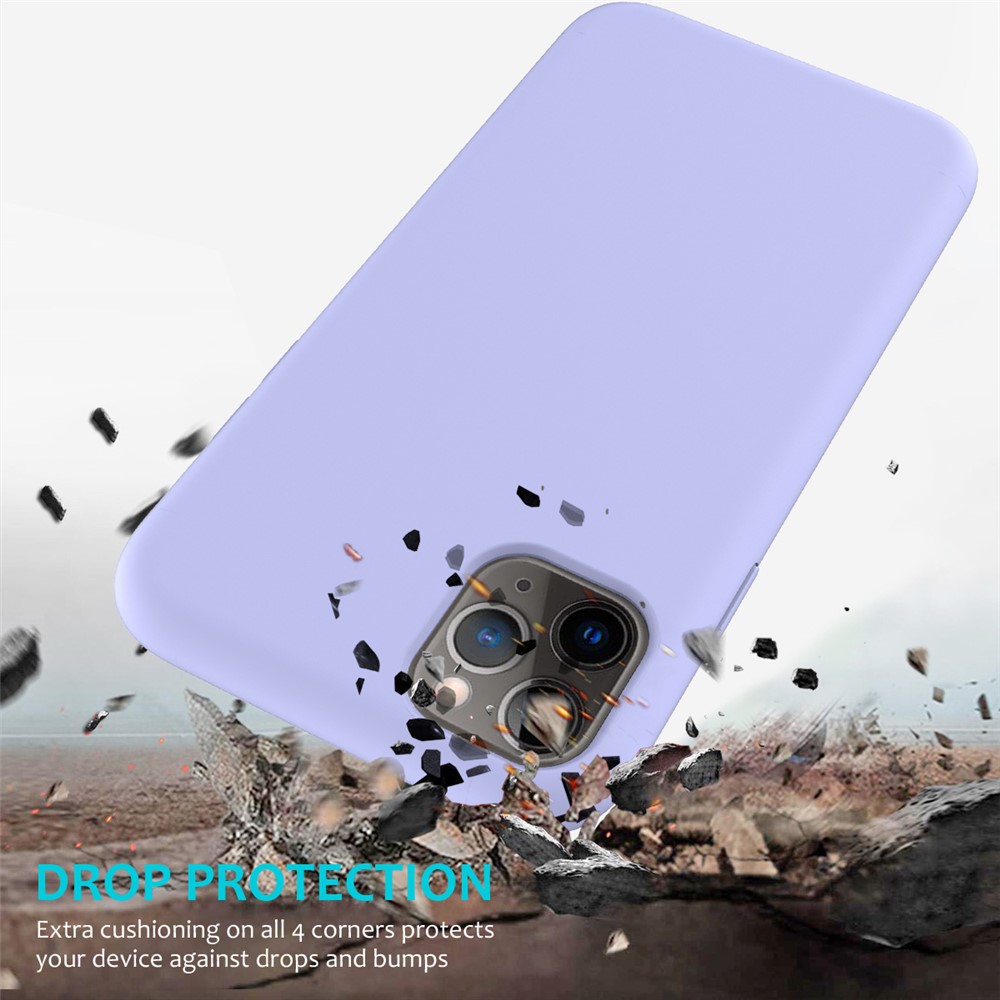 Coque Arrière Souple En Silicone Liquide Pour IPhone (2019) 5.8 Pouces - Violet Clair-3