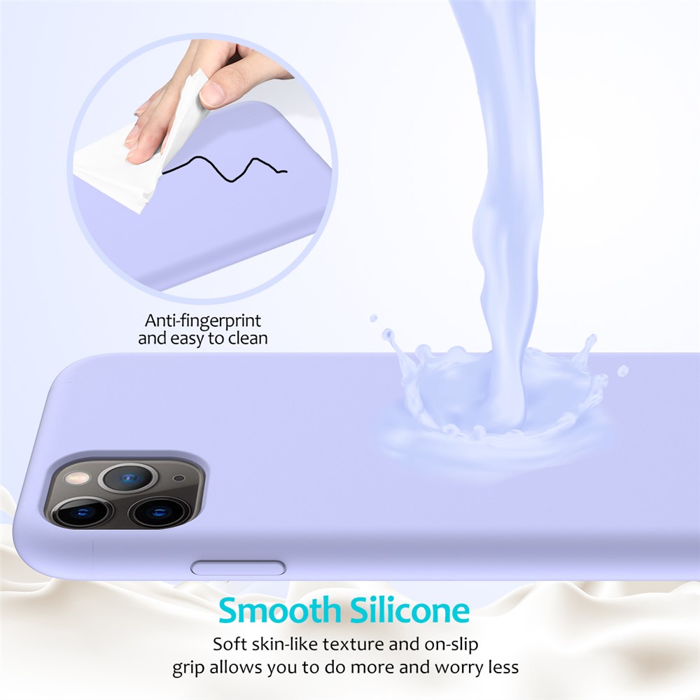 Coque Arrière Souple En Silicone Liquide Pour IPhone (2019) 5.8 Pouces - Violet Clair-4