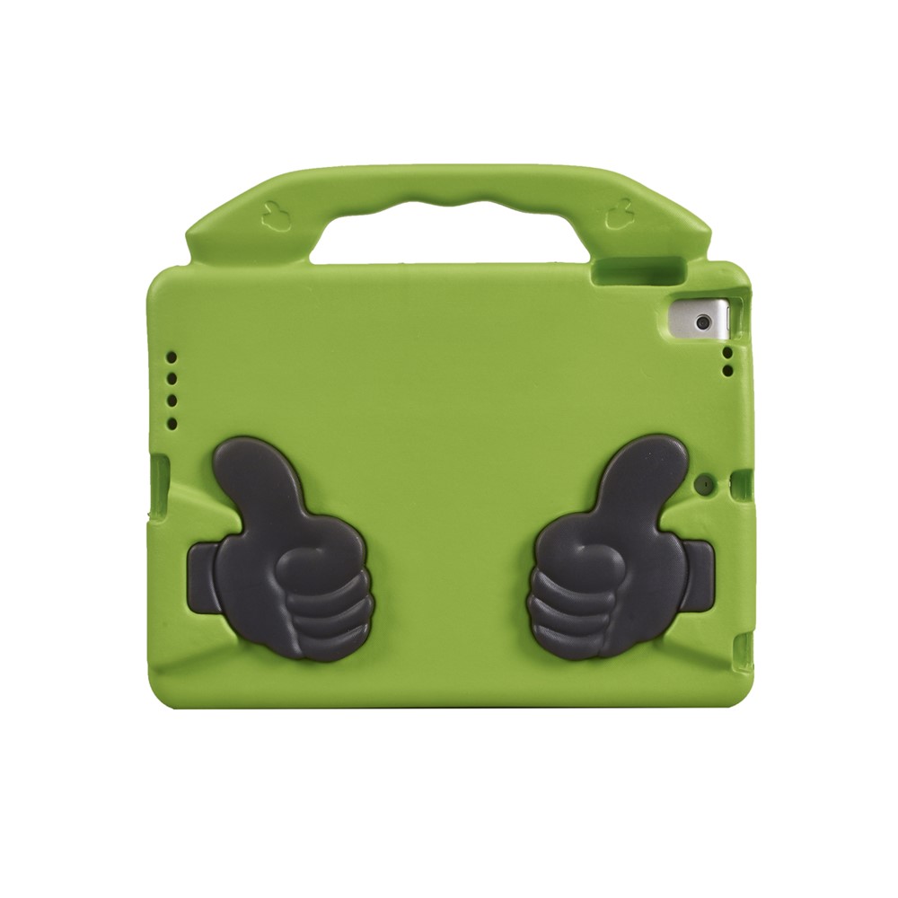 For iPad 9.7-inch (2018) (2017) / iPad Pro 9.7 inch (2016) / iPad Air 2 / iPad Air (2013) Shockproof EVA Thumb Stand Tablet Shell - Green