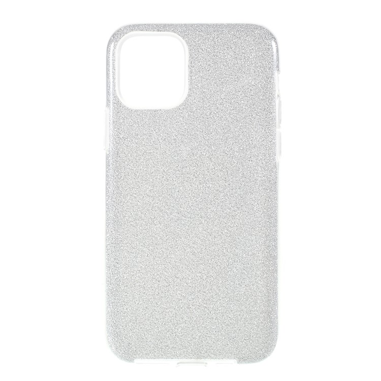 Glittery TPU PC Hybrid Back Casing for Apple iPhone (2019) 6.1-inch - Silver-2