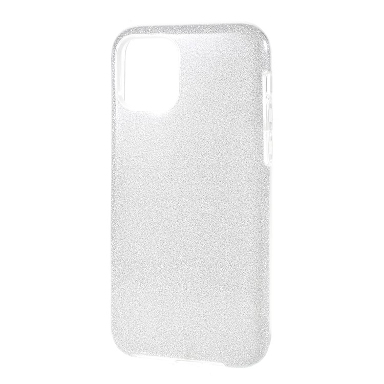 Glittery TPU PC Hybrid Back Casing for Apple iPhone (2019) 6.1-inch - Silver-3